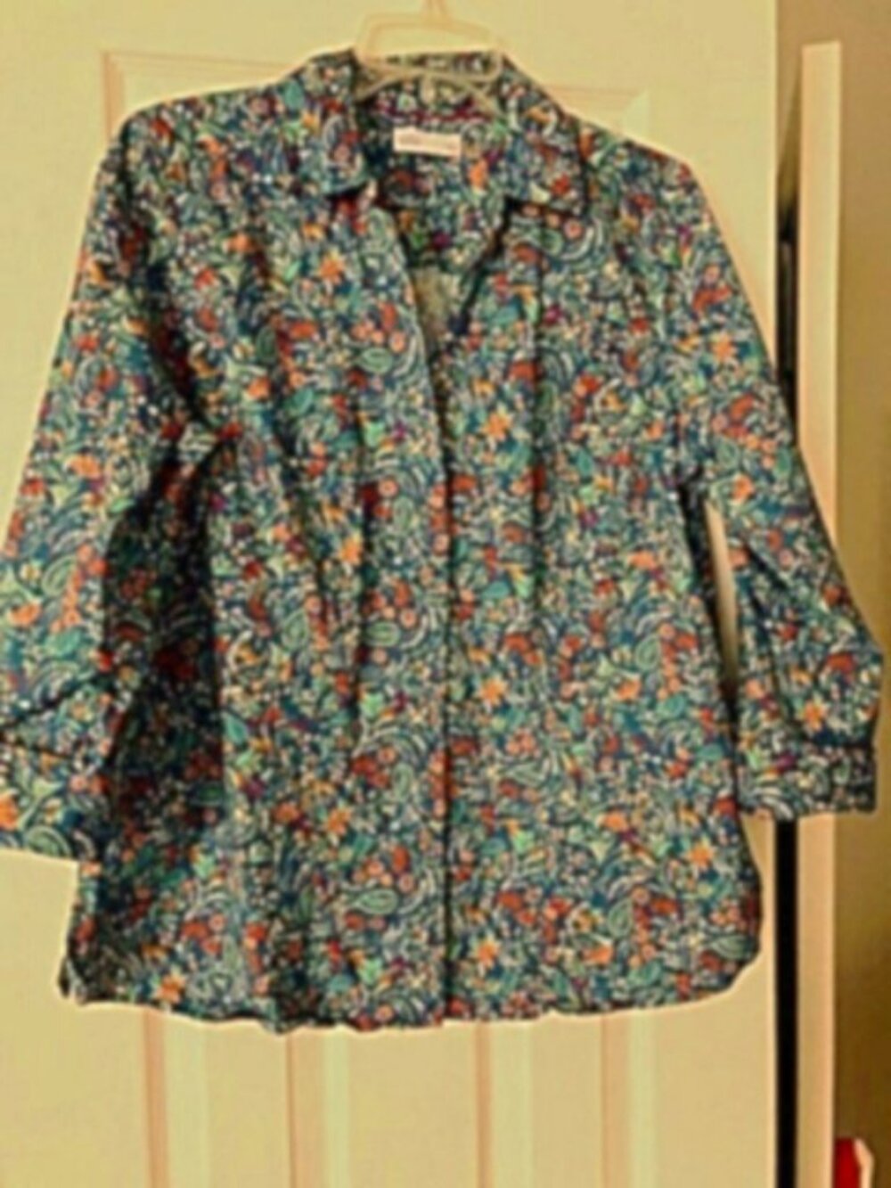 Croft & Barrow Print Blouse Women's Large